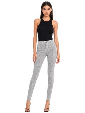 Garage Black & White Checkered Skinny Pull-On Ponte Pants – Size XS NWT